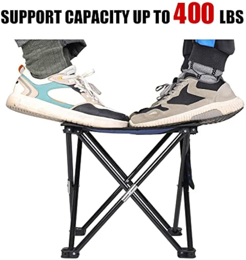 2 Pack Folding Camping Stool Portable Outdoor Camping Chair for Fishing BBQ Hiking Gardening and Beach,Travel with Carry Bag - Grey