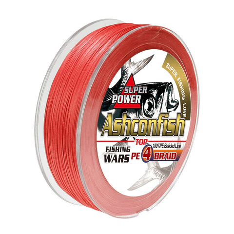 ashconfish braided fishing line red