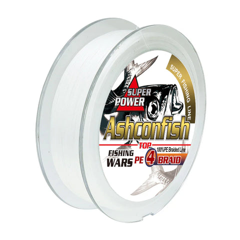 ashconfish braided fishing line white