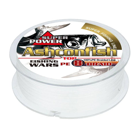 ashconfish braided fishing line white