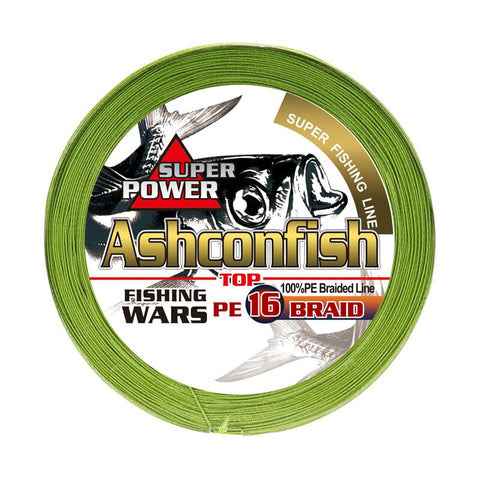 ashconfish 16 strands braids fishing line army green