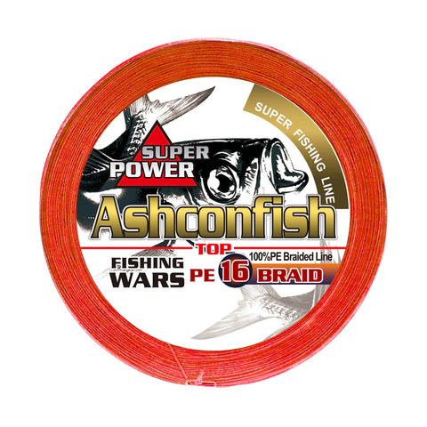 ashconfish braided fishing line hollow core red
