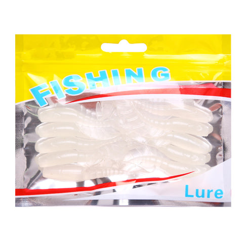 Buy Fishing Lures Set - Soft Bait Grubs 10 PCS per Bag - 5 Colors wholesale cheap price