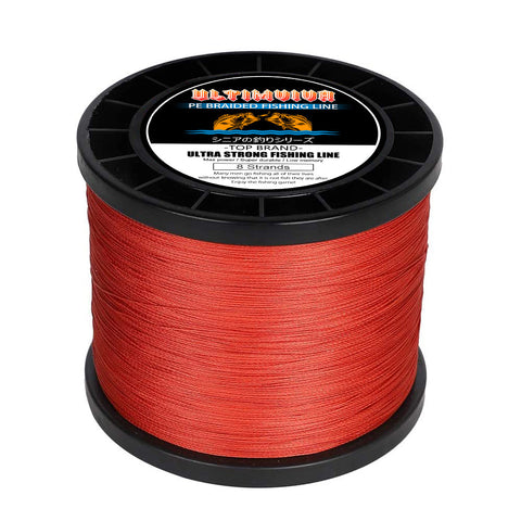 wholesale braided fishing line 8 strands 8 carrier red