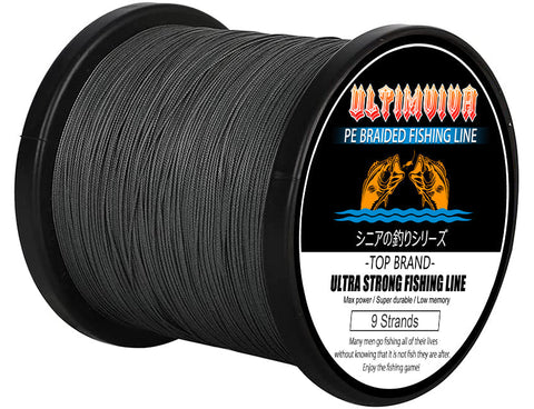 wholesale 9 carrier braided fishing line bulk sales GREY