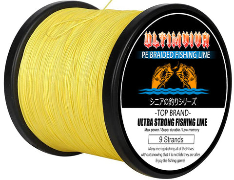 wholesale 9 carrier braided fishing line bulk sales YELLOW