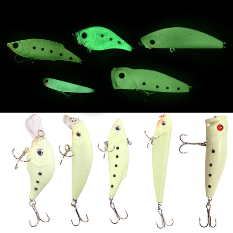 buy wholesale cheap price Luminous Fishing Lures Set Topwater - Hard Bait Popper 5 Styles