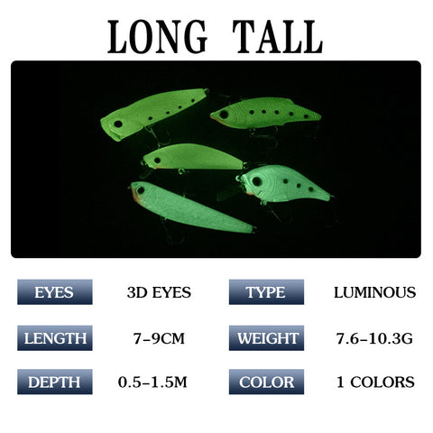 buy wholesale cheap price Luminous Fishing Lures Set Topwater - Hard Bait Popper 5 Styles