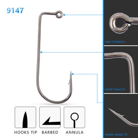Buy Eagle Claw Aberdeen 90 Degree Round Bend, Heavy Wire Jig Mold Hook wholesale cheap price
