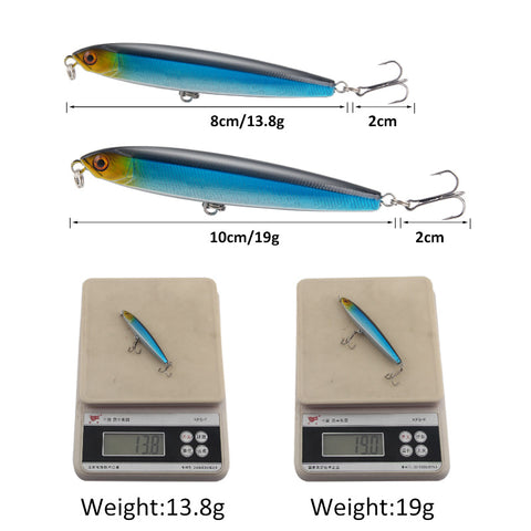 Fishing Lures Set Topwater - Hard Bait Popper 8 Colors / XY-252