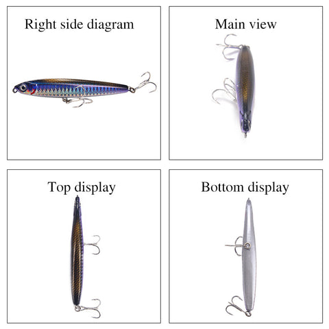 Fishing Lures Set Topwater - Hard Bait Popper 7 Colors / XY-535