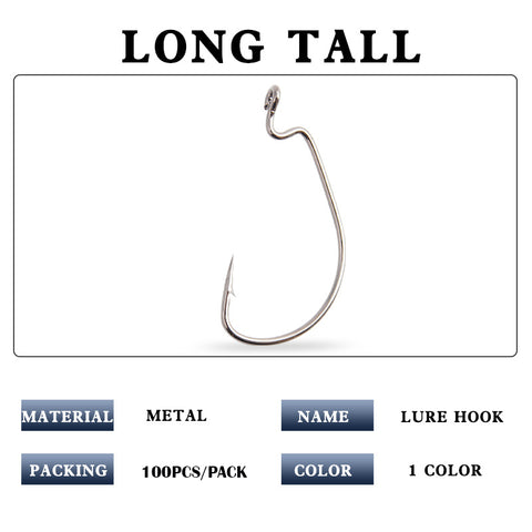 Buy Bass Fishing Worm Hooks Set 10 Pcs per Bag wholesale cheap price