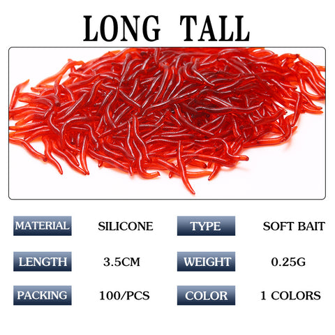 Buy Fishing Lures Set - Soft Bait Worms 100 PCS per Bag wholesale cheap price