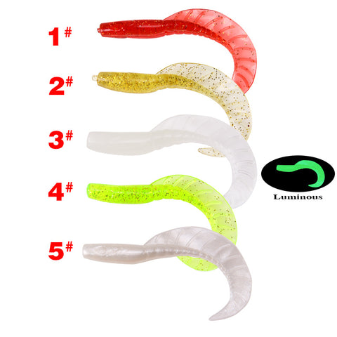 Buy Fishing Lures Set - Soft Bait Grubs 10 PCS per Bag - 5 Colors wholesale cheap price