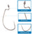 Buy Bass Fishing Worm Hooks Set 10 Pcs per Bag wholesale cheap price