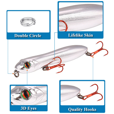 Buy Fishing Lures Set Topwater - Hard Bait Popper 8 Colors wholesale cheap price