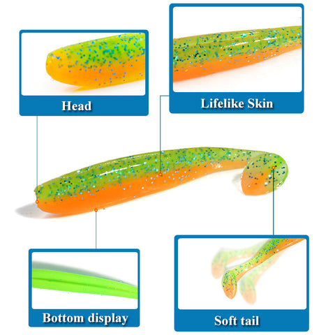 Buy Fishing Lures Set - Soft Bait Grubs 10 PCS per Bag wholesale cheap price