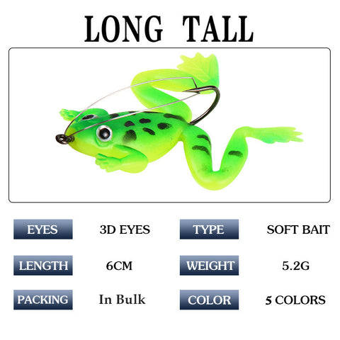 BUY Fishing Lures Set - Soft Bait Frog 5 Styles wholesale cheap price