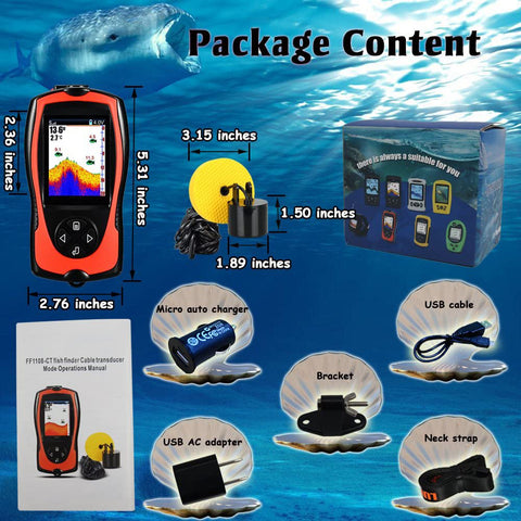 Portable Fish Finder Sonar Sensor Transducer