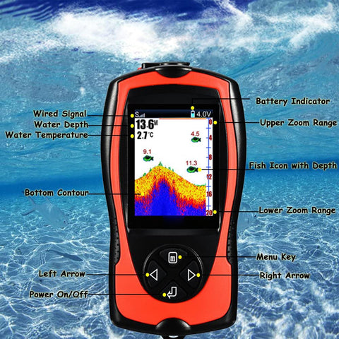 Portable Fish Finder Sonar Sensor Transducer