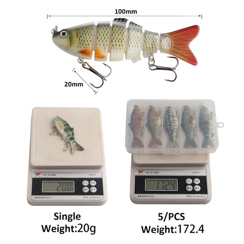 Multi Jointed swimbait for bass fishing trout lures