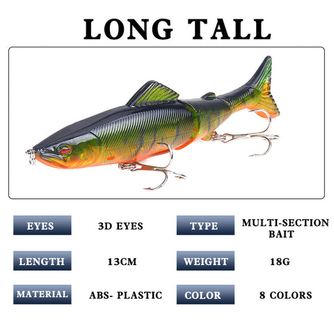 Multi Jointed swimbait for bass fishing trout lures