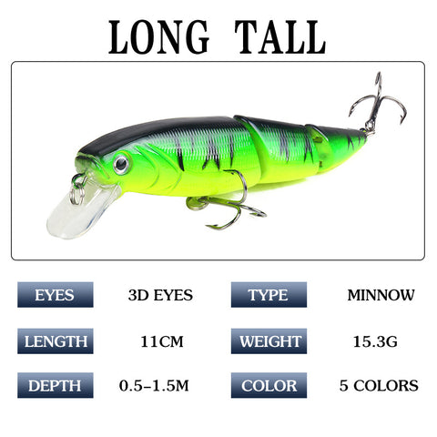 Multi Jointed swimbait for bass fishing trout lures