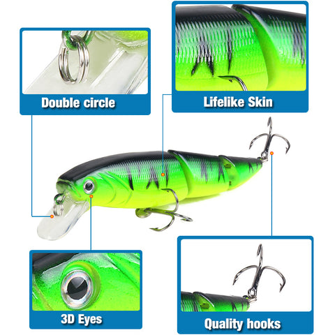 Multi Jointed swimbait for bass fishing trout lures