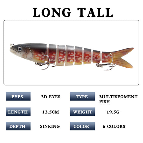 Multi Jointed swimbait for bass fishing trout lures