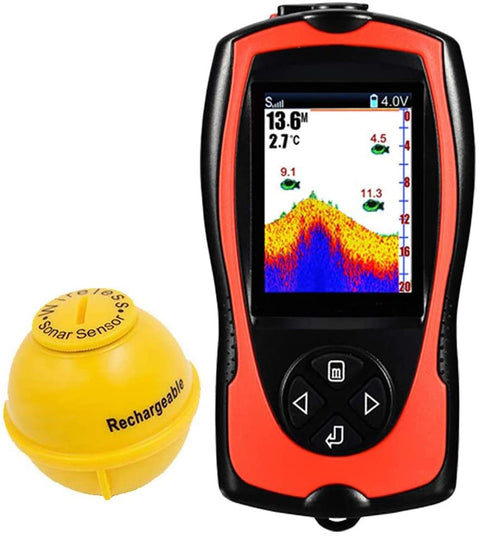 Wireless Sonar LCD Screen Fish Finder with Fish Attractive Lamp